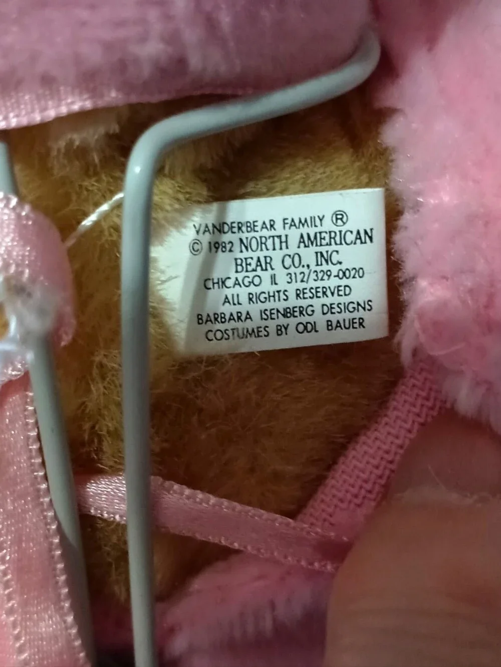 Vintage Muffy VanderBear With Easter Bunny Suit Pink Rabbit Costume Outfit NABCO
